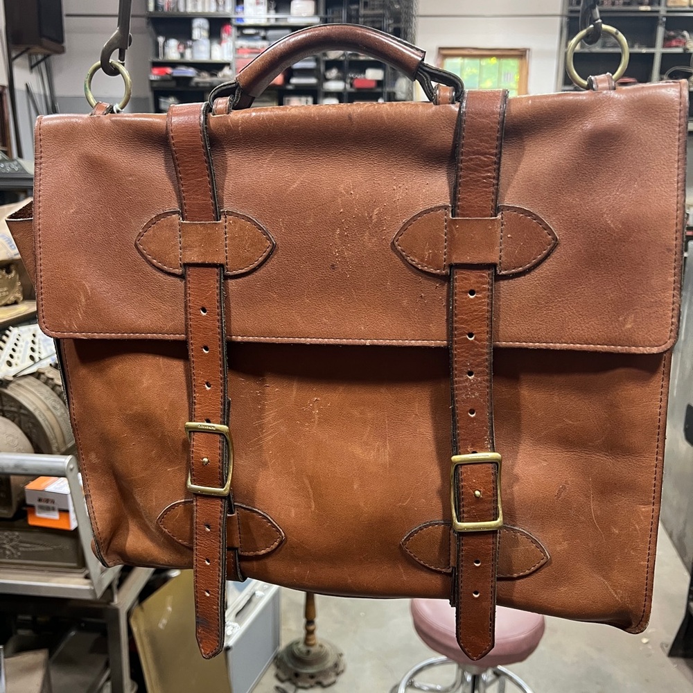 Source Unknown Tan Leather Briefcase
